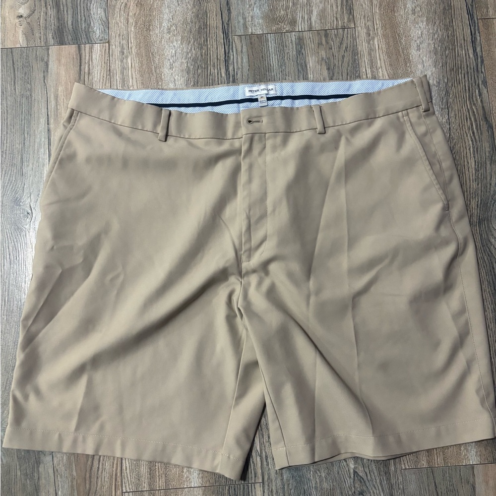 Peter Millar Shorts Adult 42  Beige Performance Golf Salem Classic Fit Chino